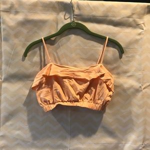 Orange polka dot top